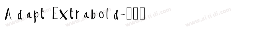 Adapt Extrabold字体转换